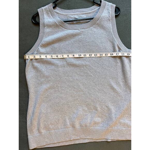 Woolx Merino Sweater Womens XL Lilac Chessy Tank Top Minimalist Preppy Chic EUC - Picture 7 of 9